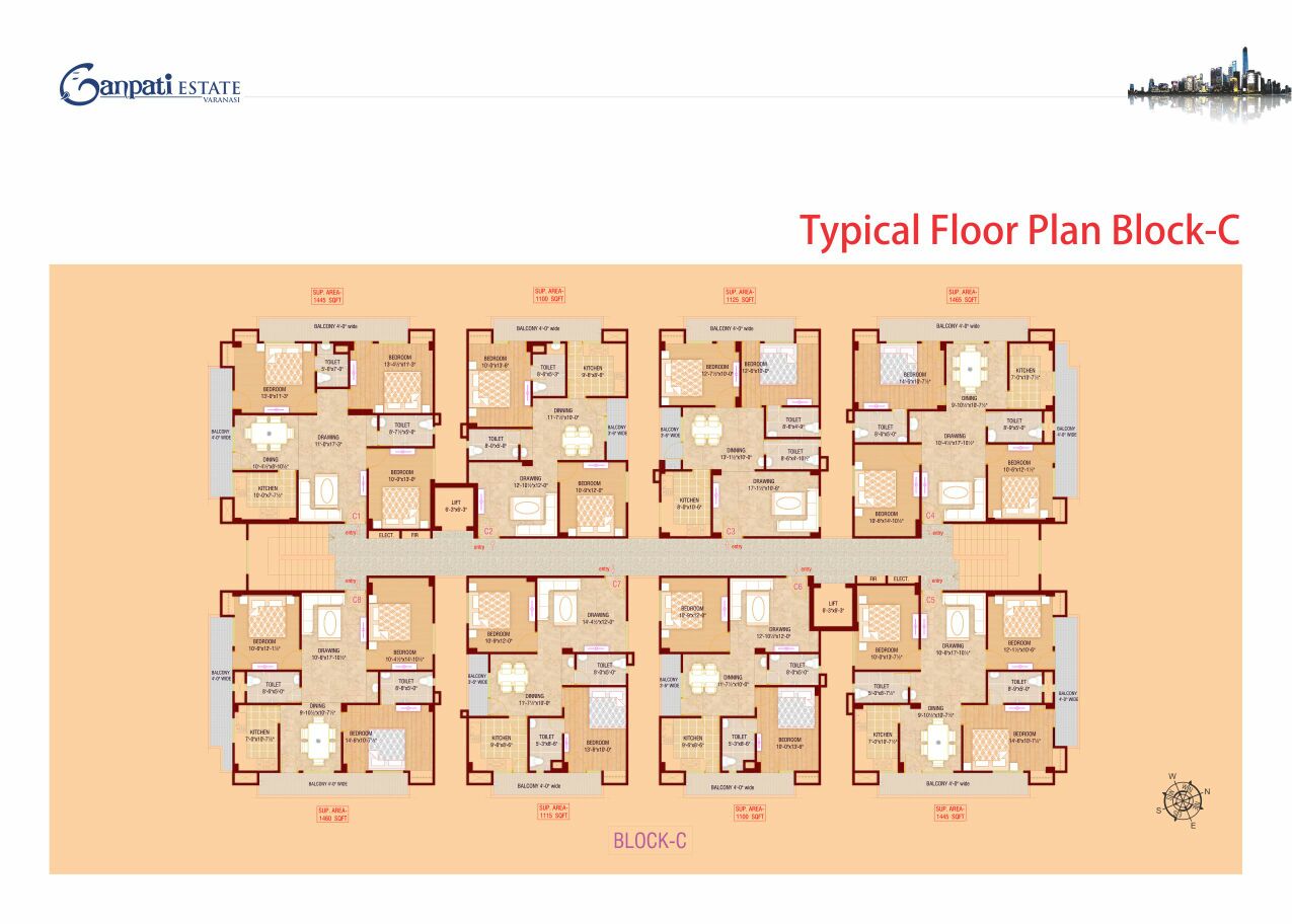 typical floor plan ganpati estate