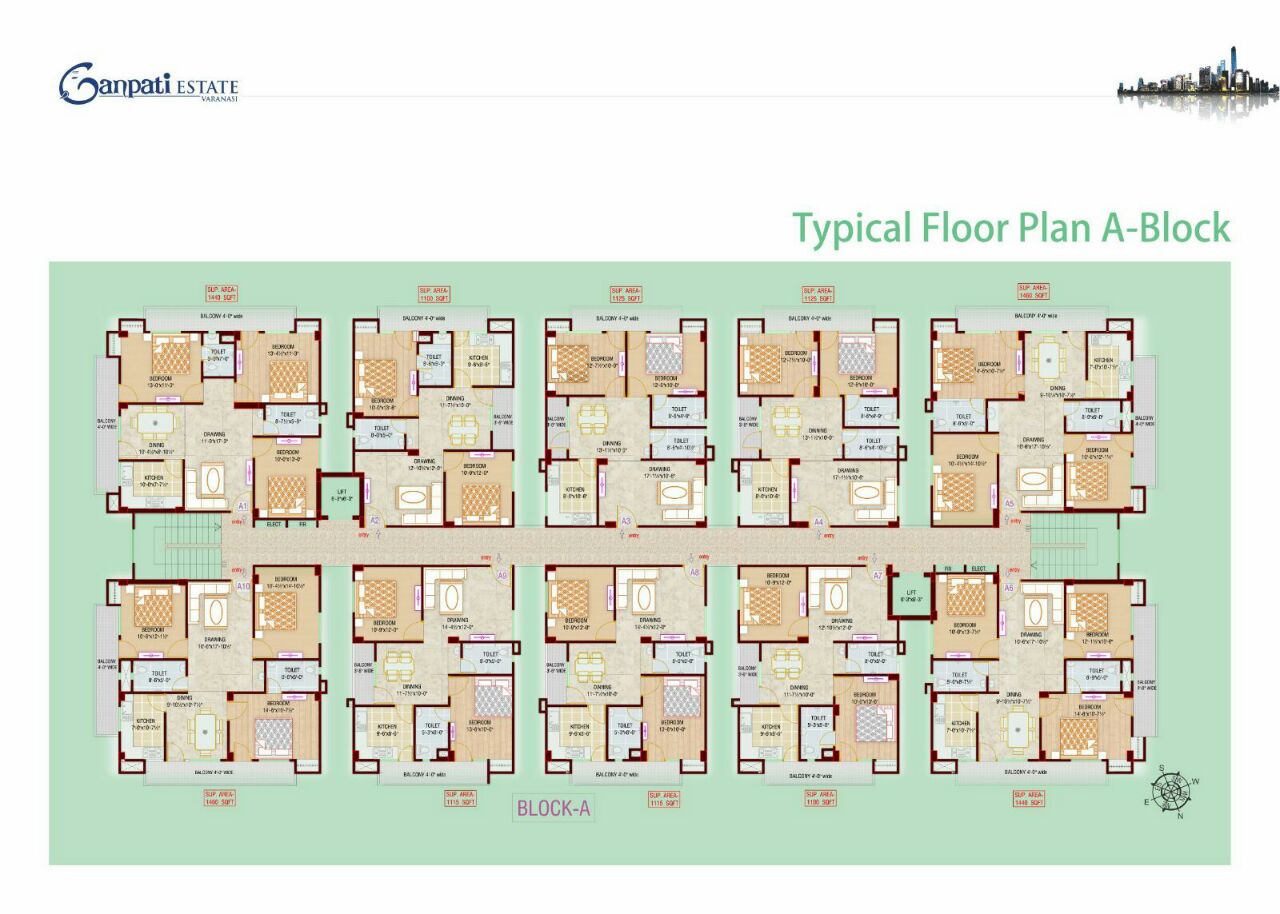 typical floor plan ganpati estate