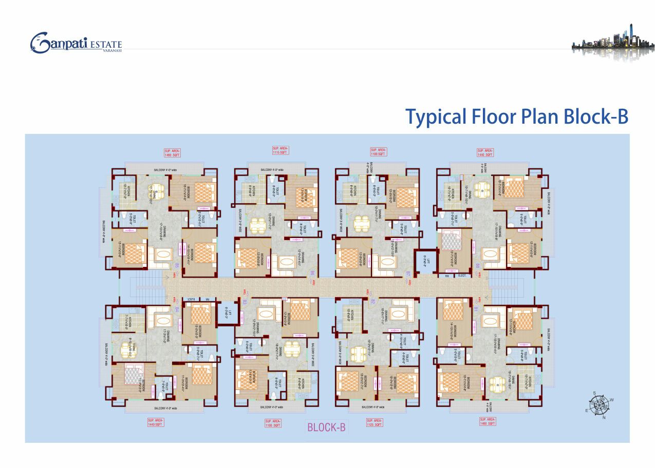 typical floor plan ganpati estate